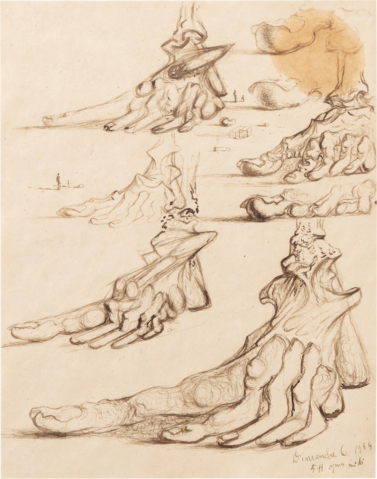 Etude pour "Prémonition de la guerre civile" by Salvador Dali