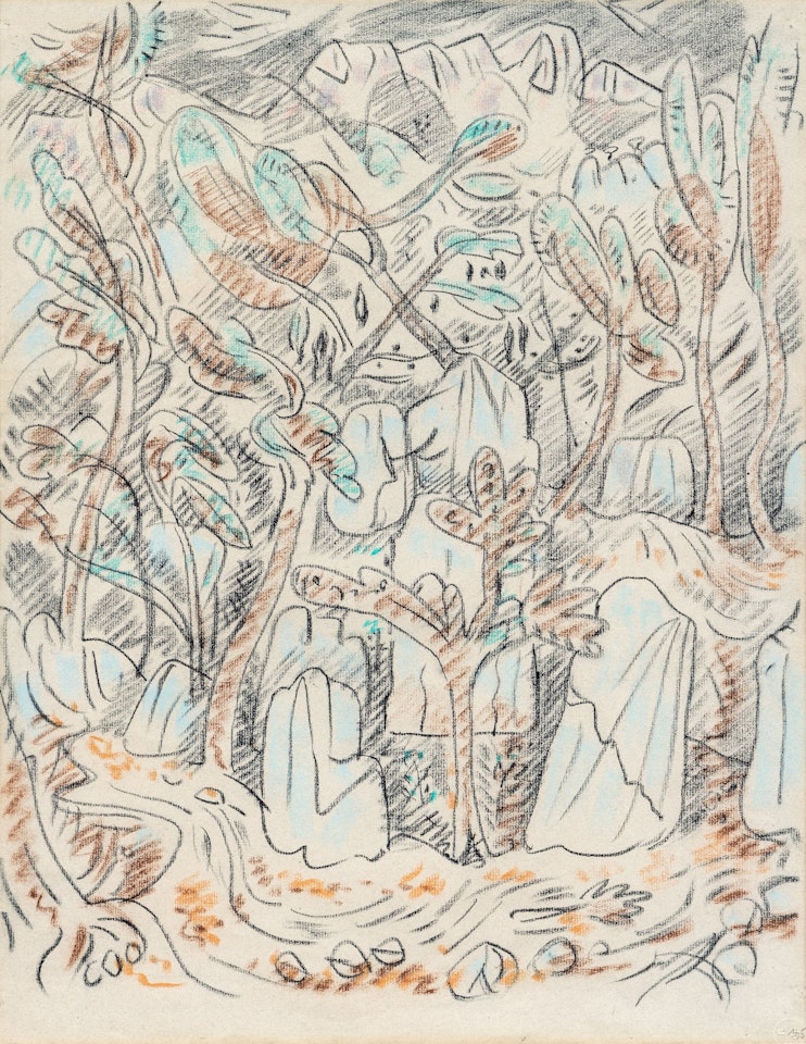 Rochers et forêt by André Masson