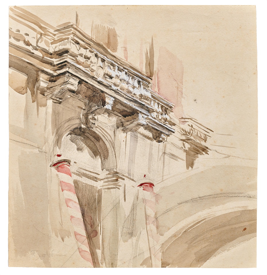 Schizzo di balcone a Venezia by Giovanni Boldini