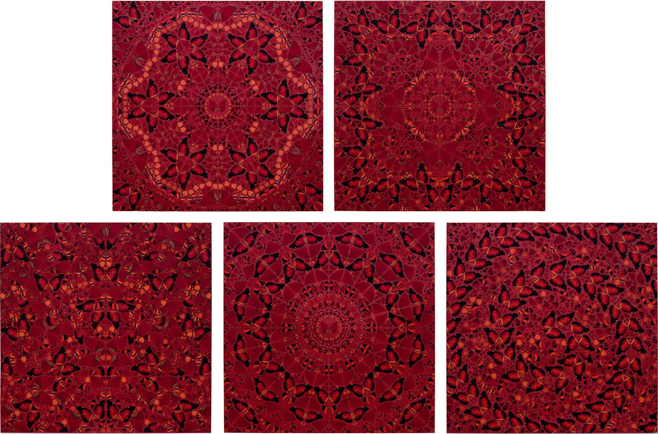 The Empresses (H-10) The complete set of five works: (i) Wu Zetian (H10-1); (ii) Nūr Jahān (H10-2); (iii) Theodora (H10-3); (iv) Suiko (H10-4); (v) Taytu Betul (H10-5) by Damien Hirst