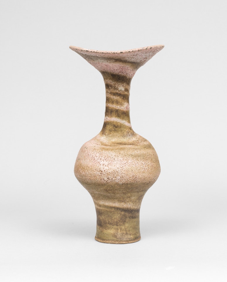 Vase with flaring lip by Lucie Rie