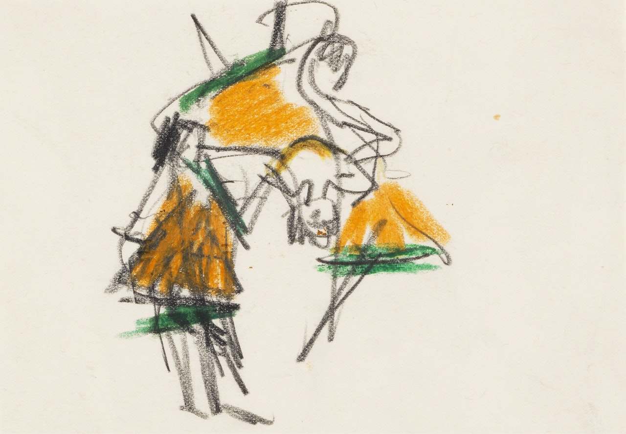 Drei Tänzerinnen (Akrobatischer Tanz) by Ernst Ludwig Kirchner