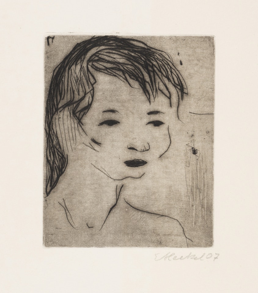 Jugendlicher Kopf (Kinderkopf) by Erich Heckel