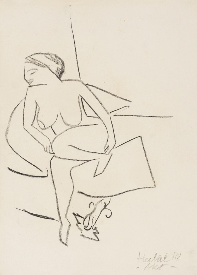 Sitzender Akt by Erich Heckel