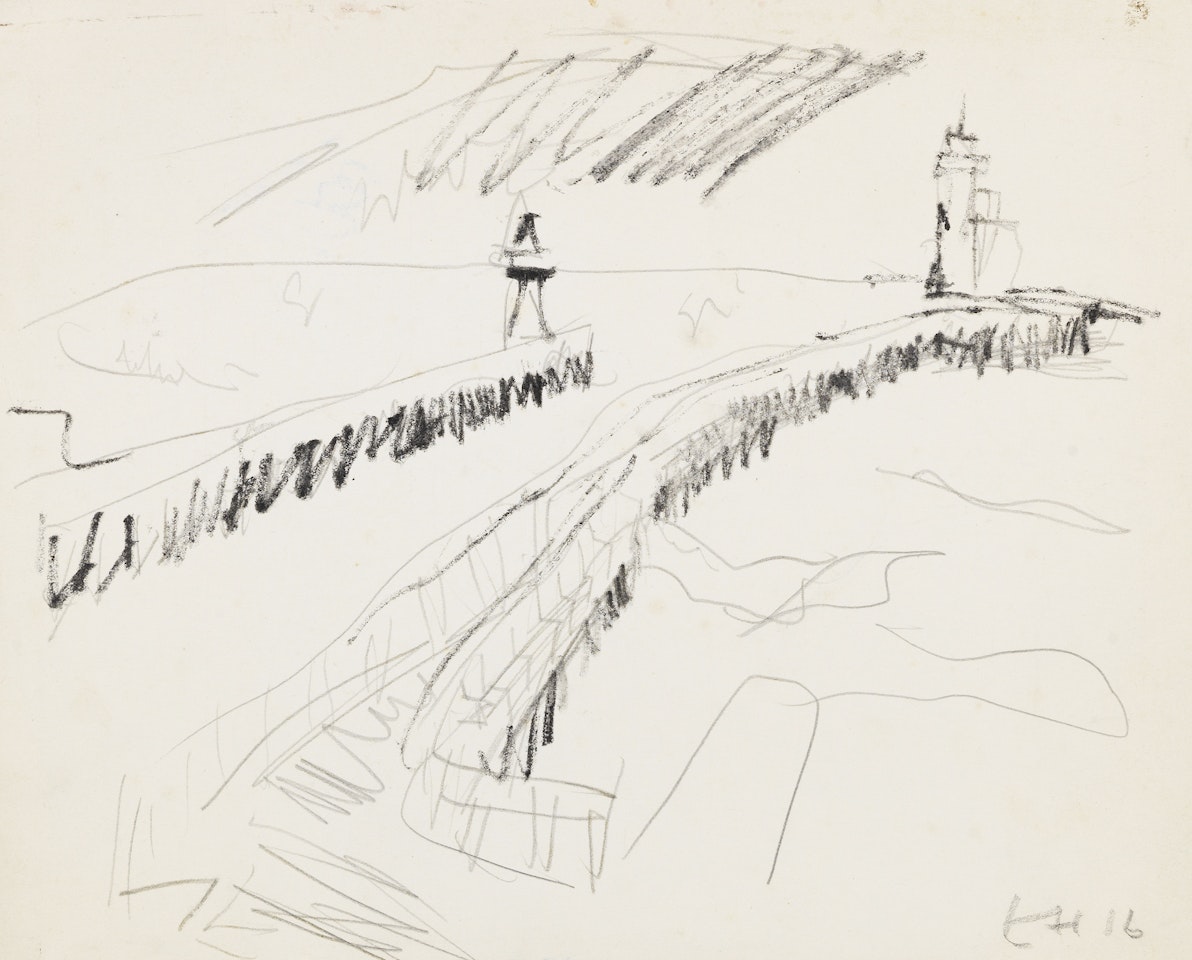 Hafeneinfahrt by Erich Heckel