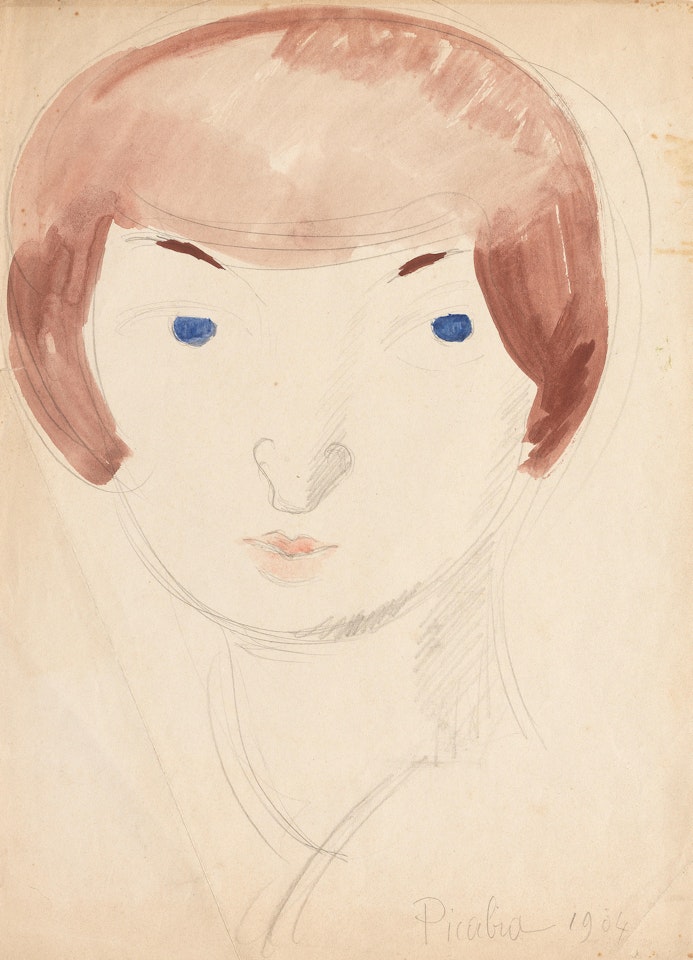 Tête de femme , 1904 by Francis Picabia