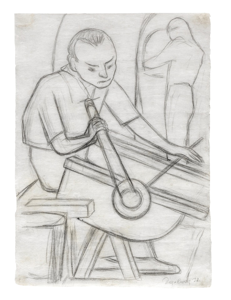 Untitled (Soplador de vidrio) , 1932 by Diego Rivera