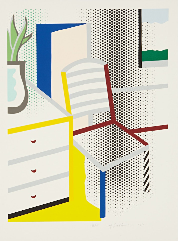 Interior with Chair, from Leo Castelli 90th Birthday portfolio by Roy Lichtenstein