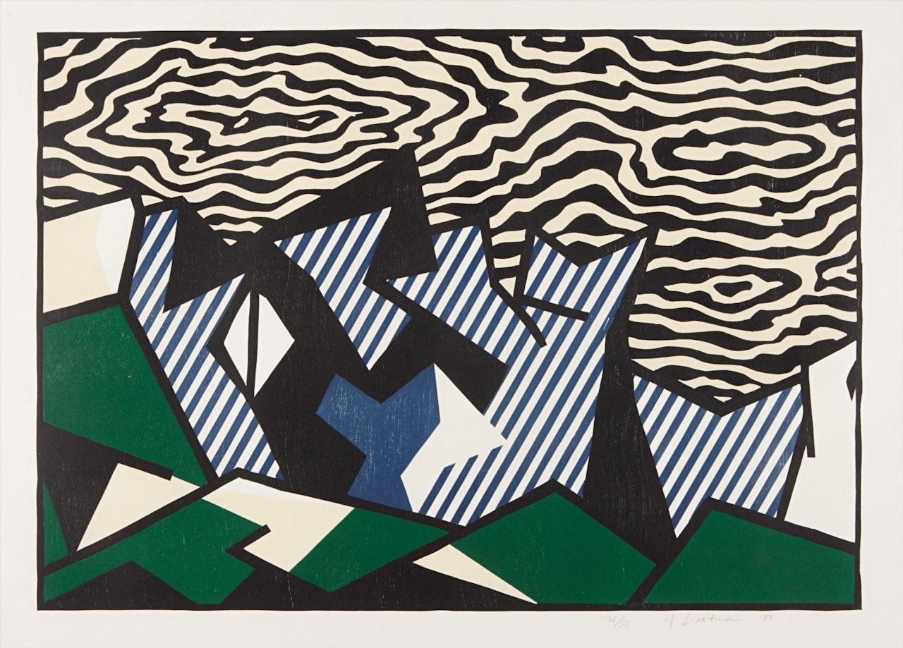 Morton A. Mort, from Expressionist Woodcut series by Roy Lichtenstein