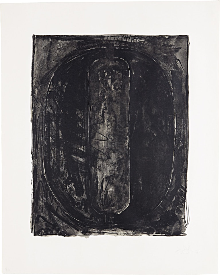 Figure 0, from Black Numeral Series by Jasper Johns