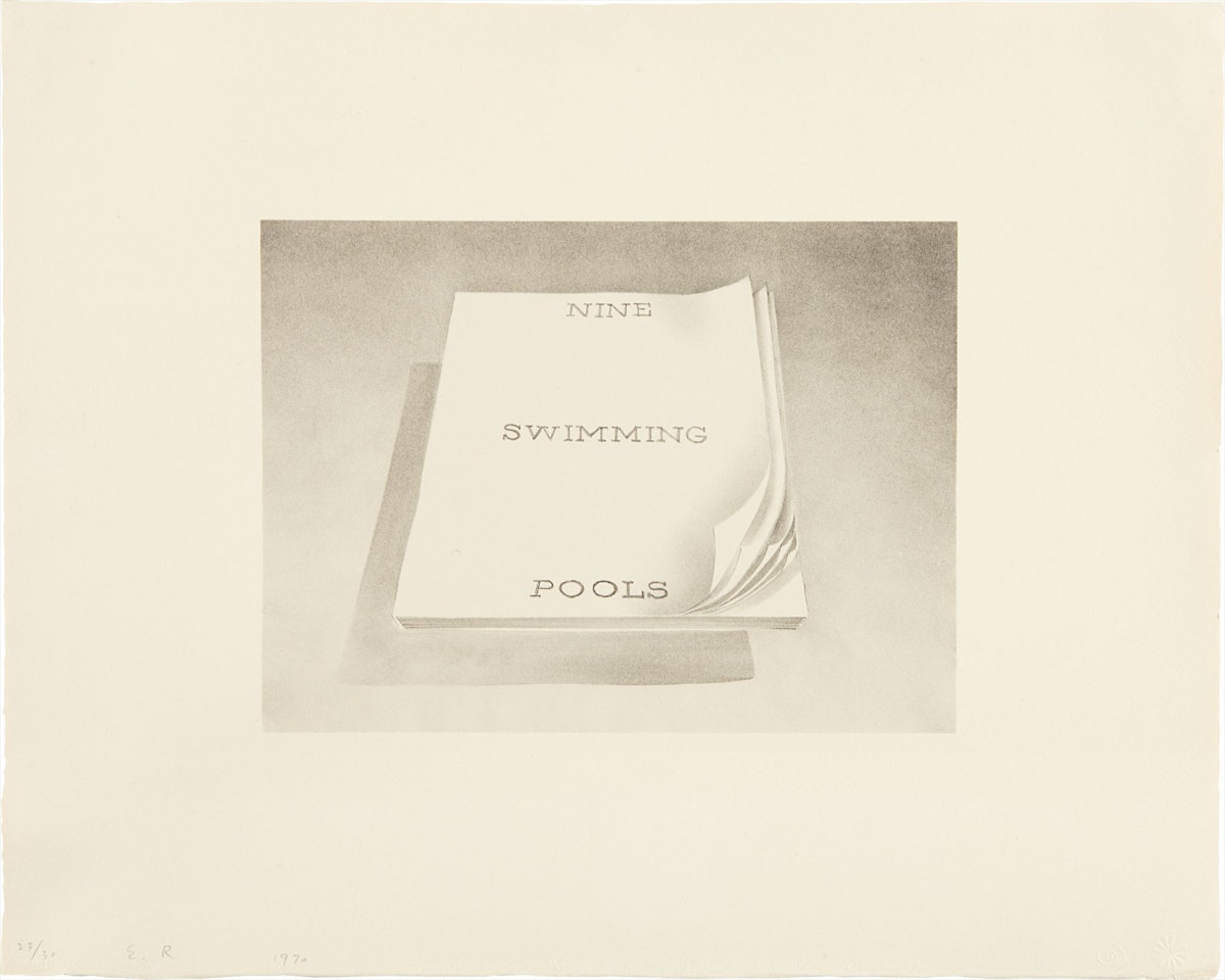 Swimming Pools, from Book Covers series by Ed Ruscha