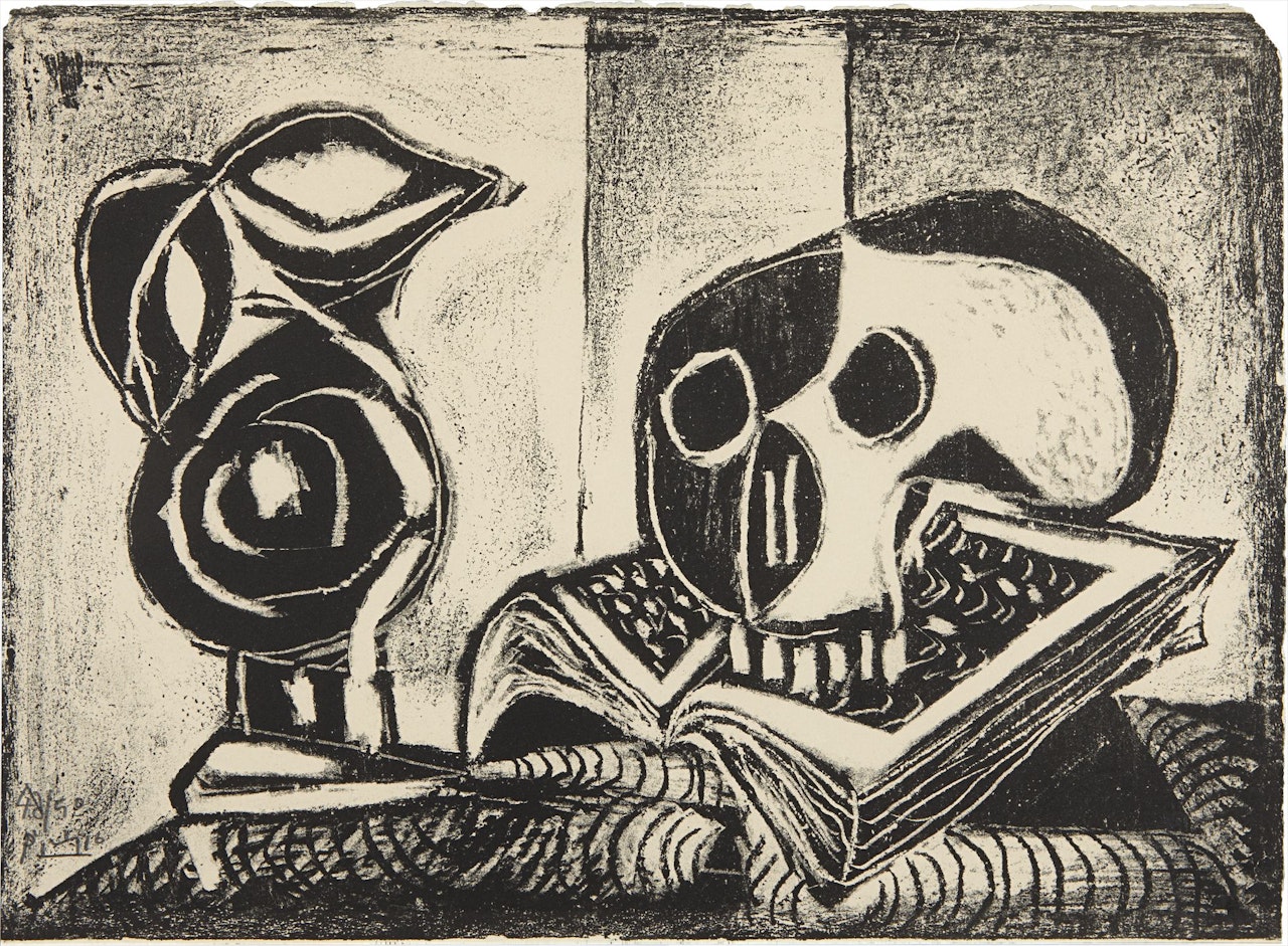 Le pichet noir et la tête de mort by Pablo Picasso