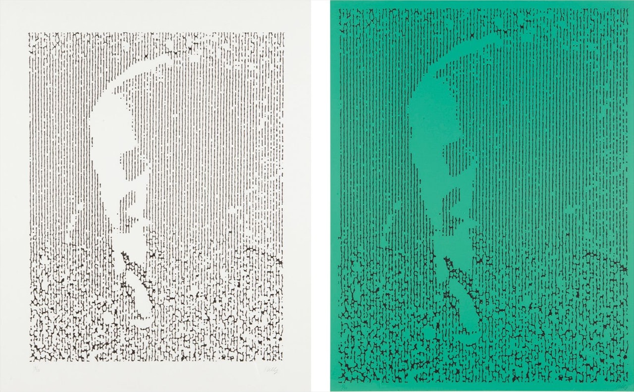 EK; and EK/Green by Ellsworth Kelly