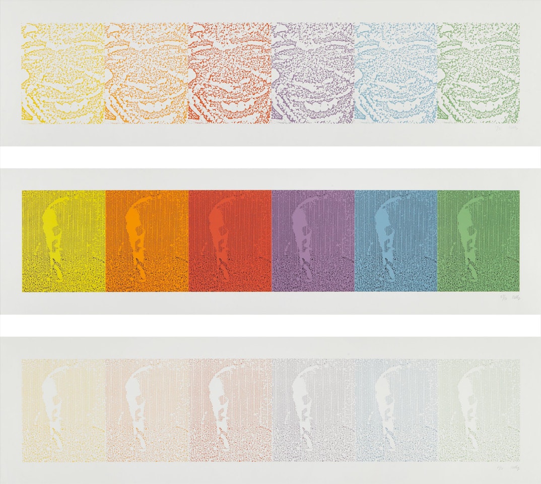 Jack/Spectrum; EK/Spectrum I; and EK/Spectrum II by Ellsworth Kelly