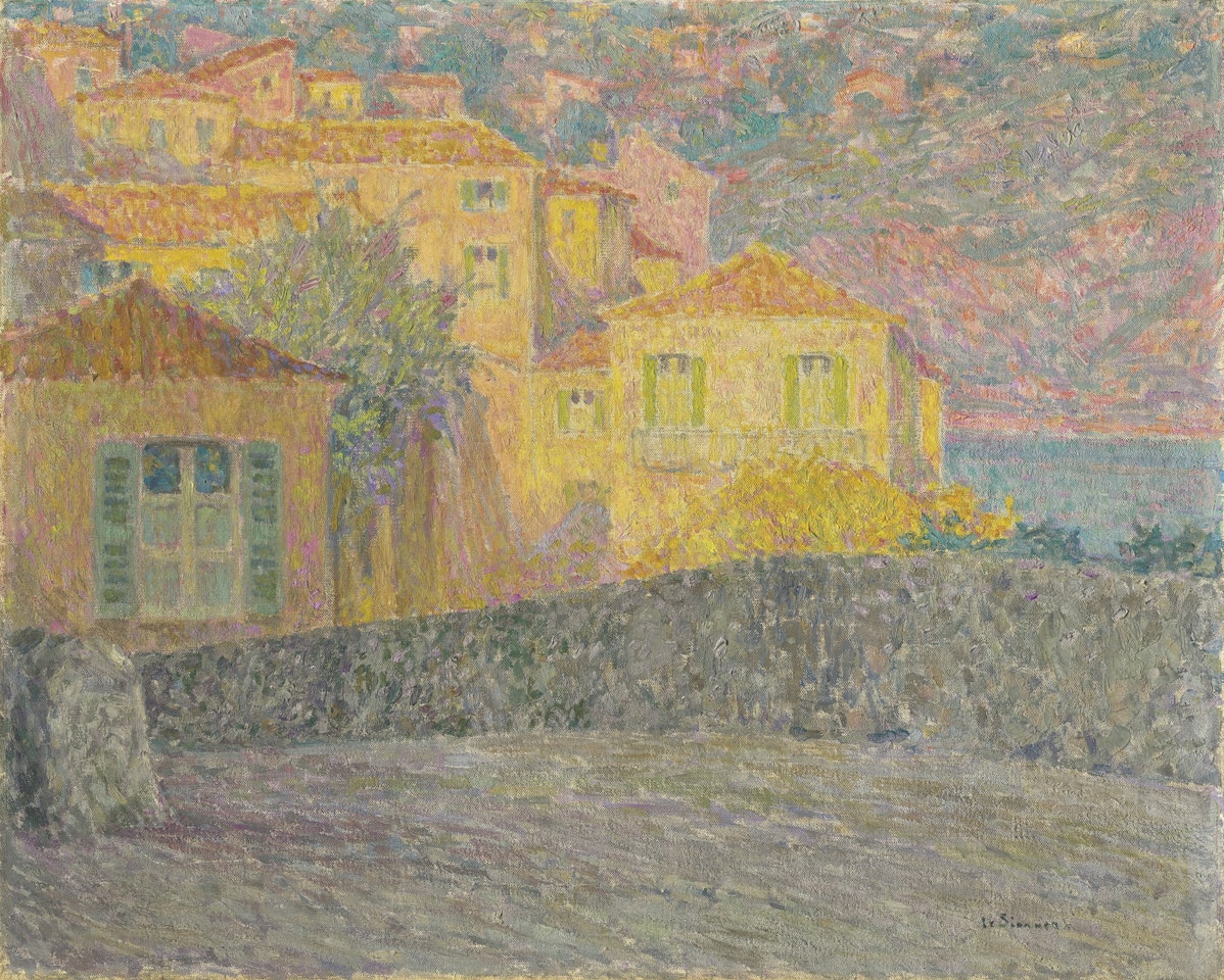 Maisons au soleil, Villefranche-sur-Mer by Henri Le Sidaner