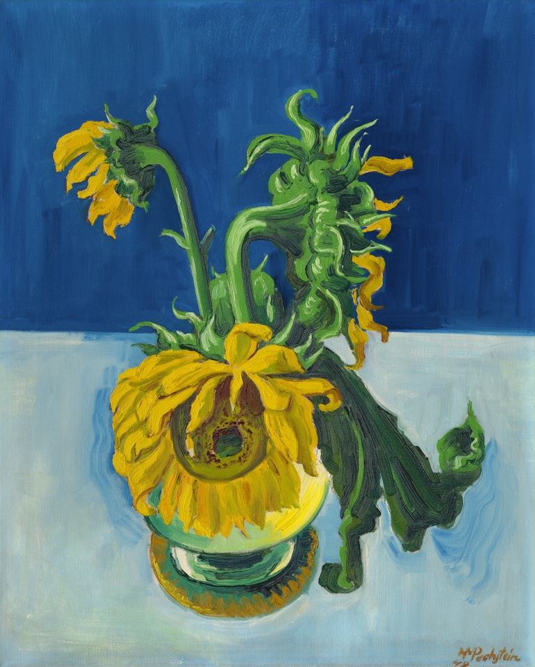 Verwelkende Sonnenblumen by Max Pechstein