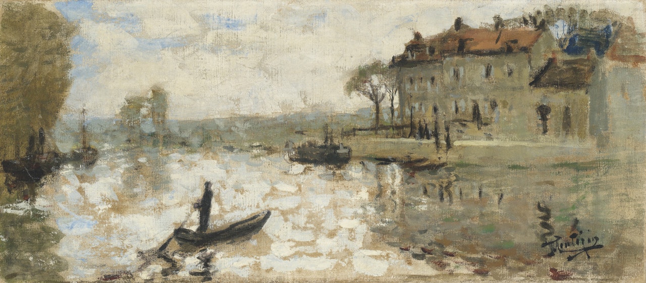 La Seine à St. Monance by Pierre Eugène Montezin