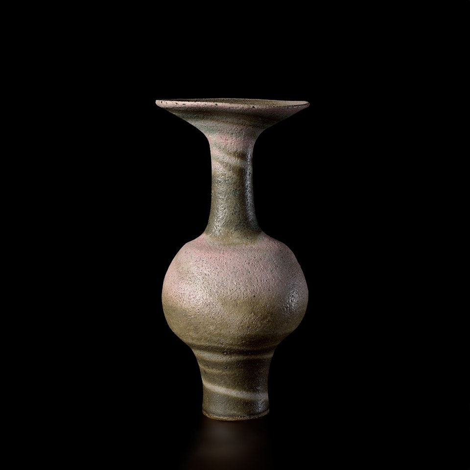 Vase with flaring lip by Lucie Rie