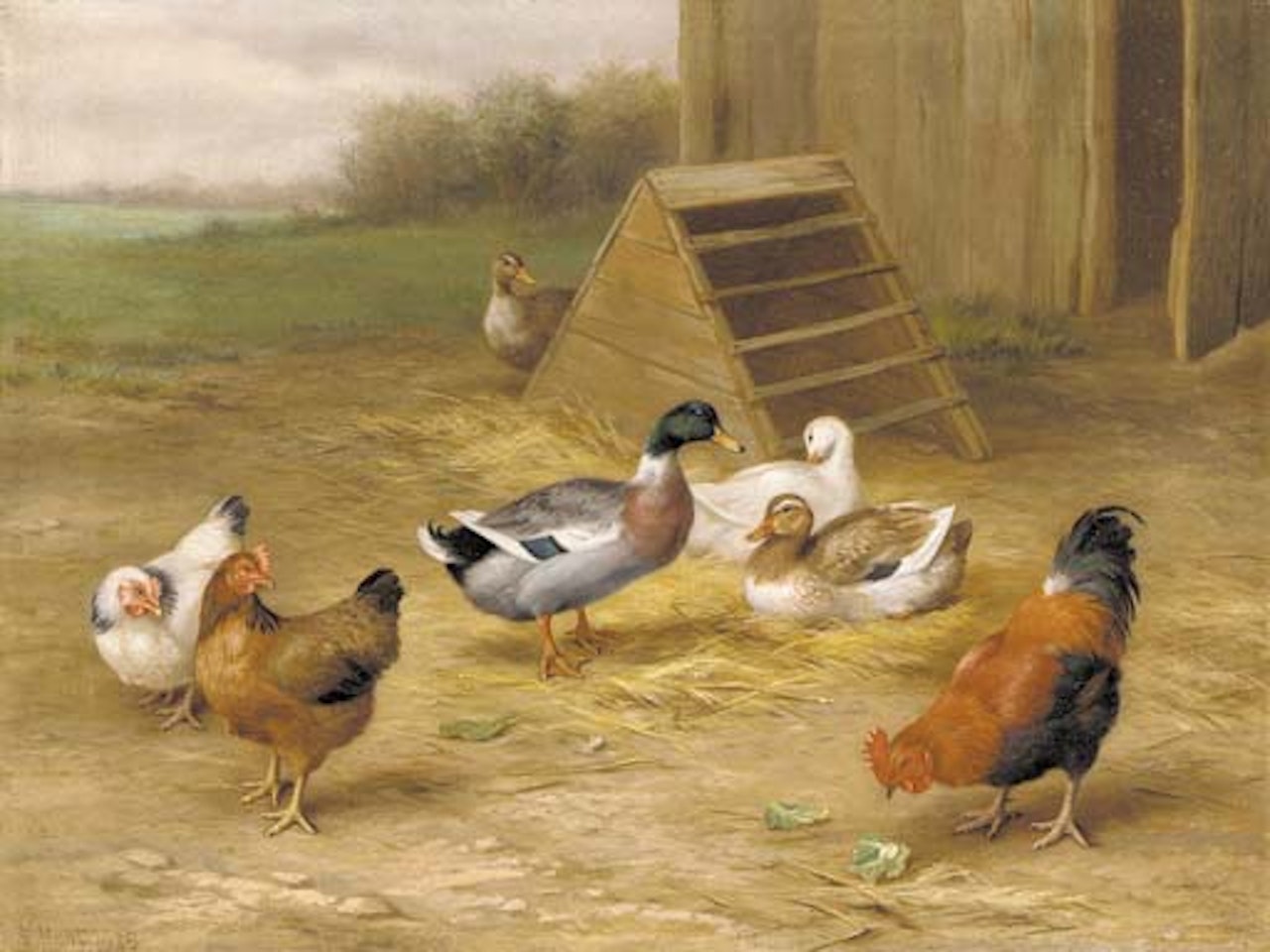 Farmyard friends by Edgar Hunt