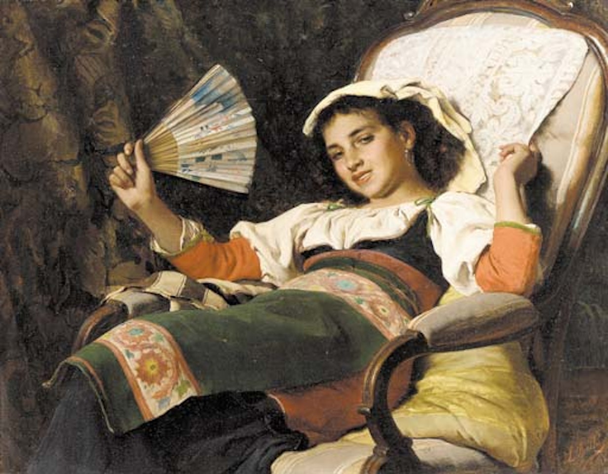 Moment"s repose by Luigi Bechi