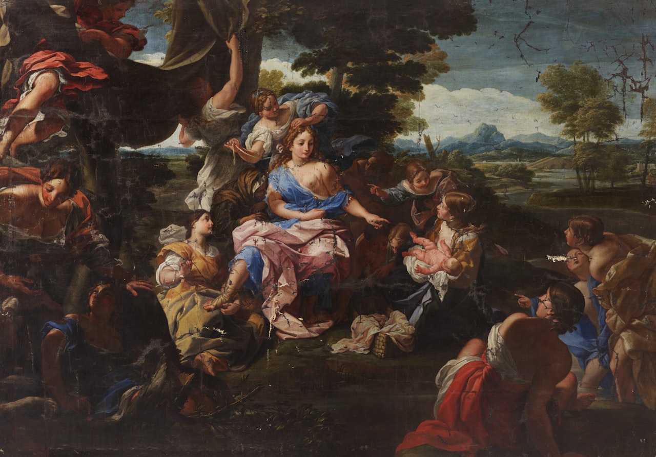 The Finding of Moses by Roman School