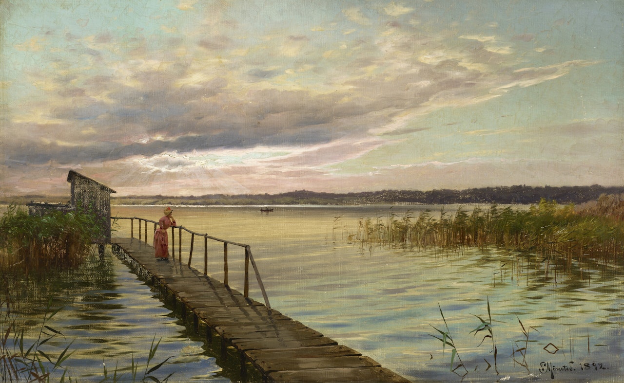 Aftenhimmel ved Furesøen (Evening Sky by the Furesøen) by Peder Mork Monsted