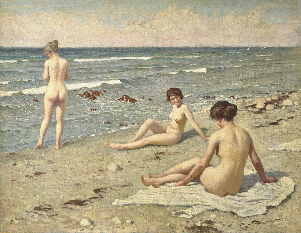 The Three Bathers by Paul Fischer
