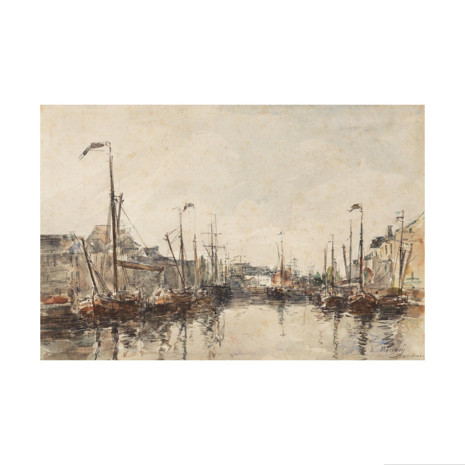 Le bassin à Bruxelles by Eugène Boudin
