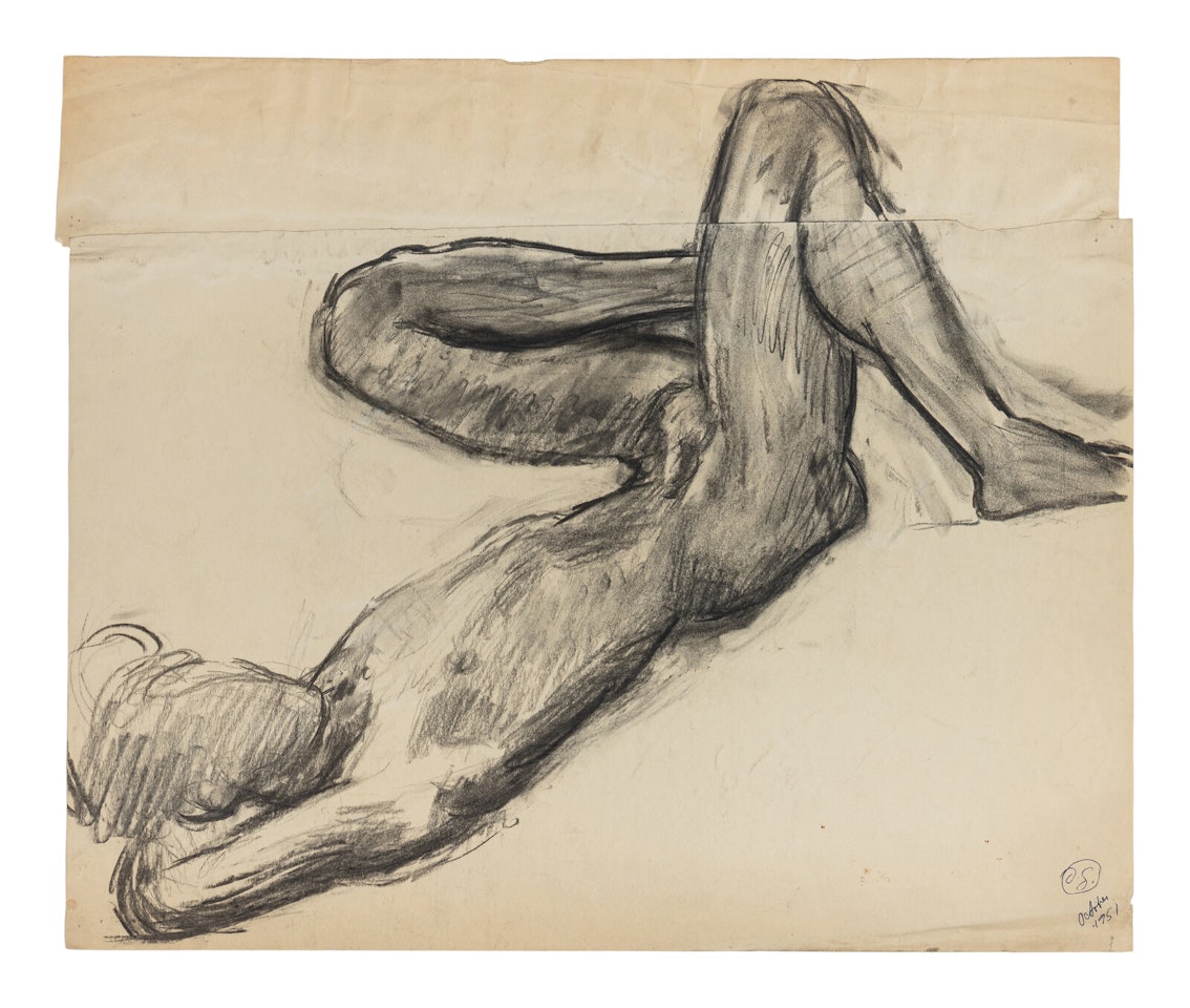 Male Nude Lying on His Back by Duncan Grant