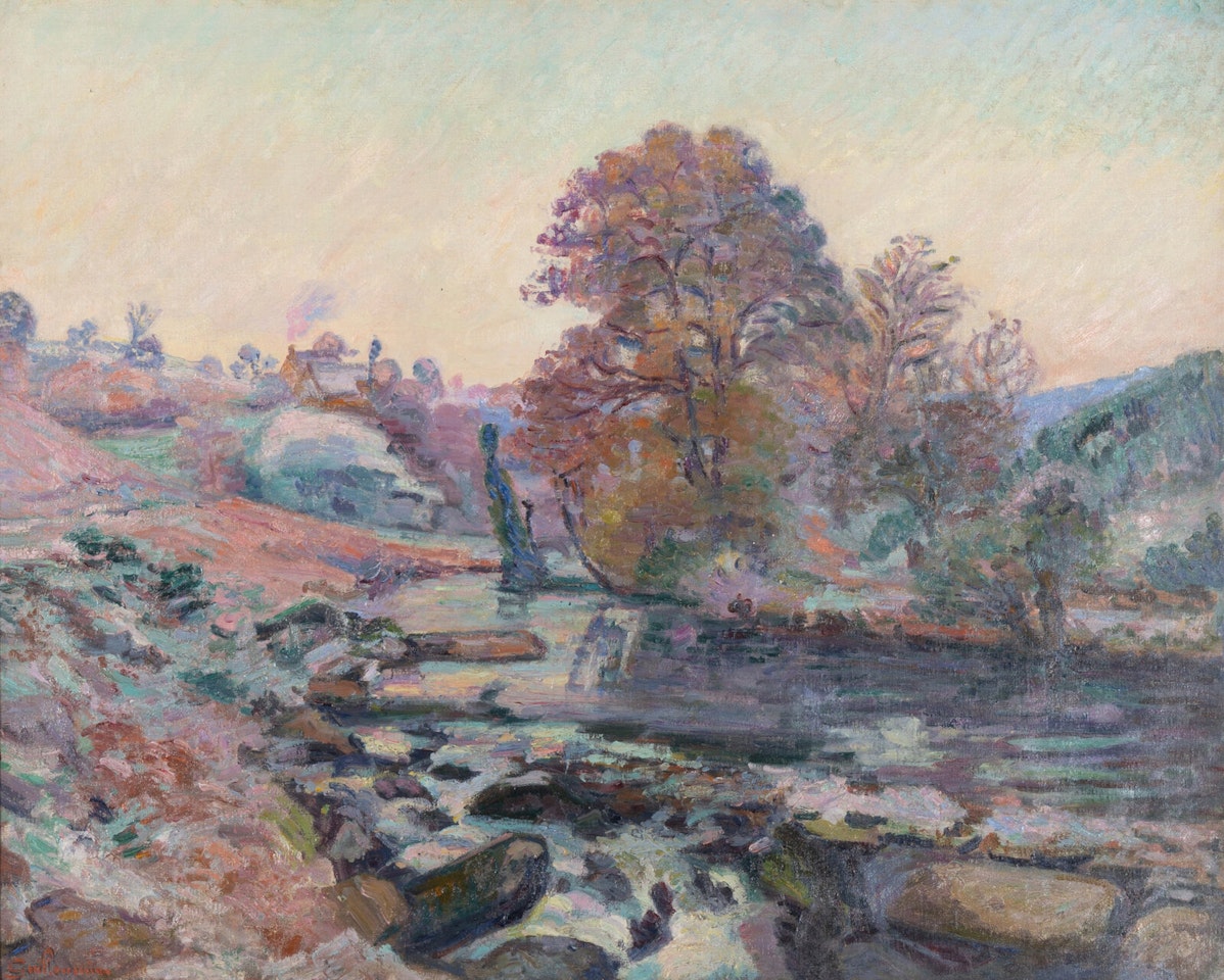 Gelée blanche à Crozant, écluse de Bouchardon by Armand Guillaumin