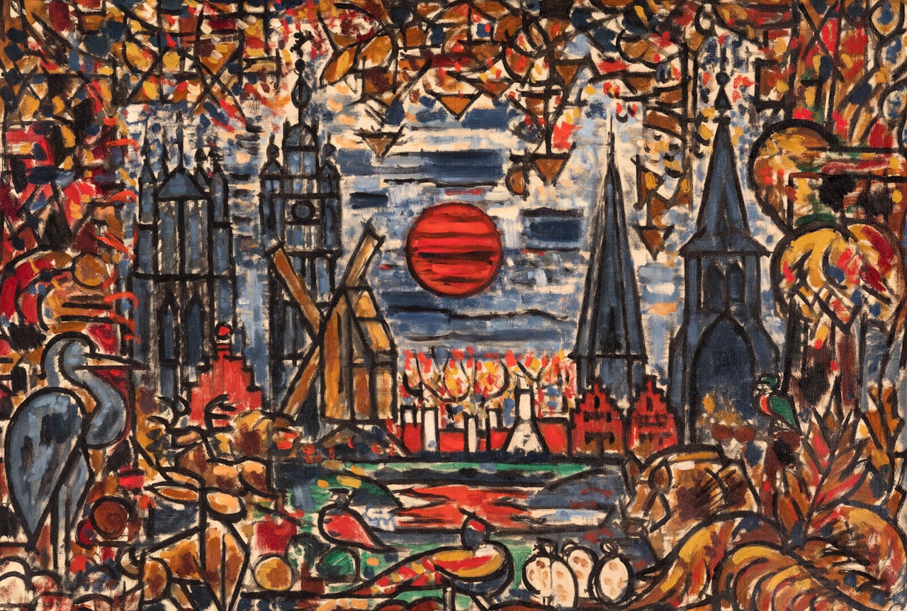 Equisse pour carton de la tapisserie "l"Automne," by Marcel Gromaire