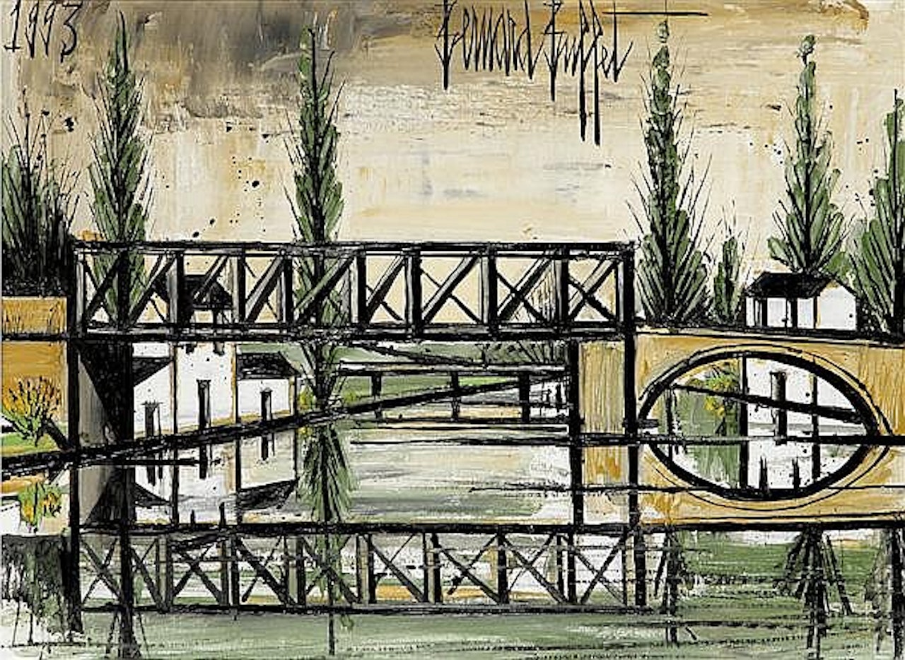 The metal footbridge by Bernard Buffet