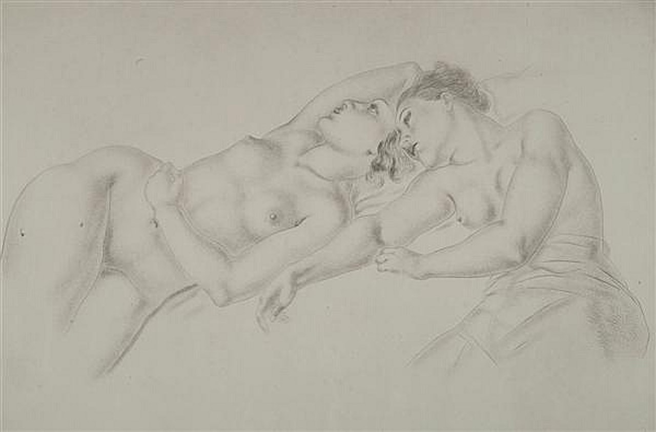 TWO LYING NUDES by Leonard Tsuguharu Foujita