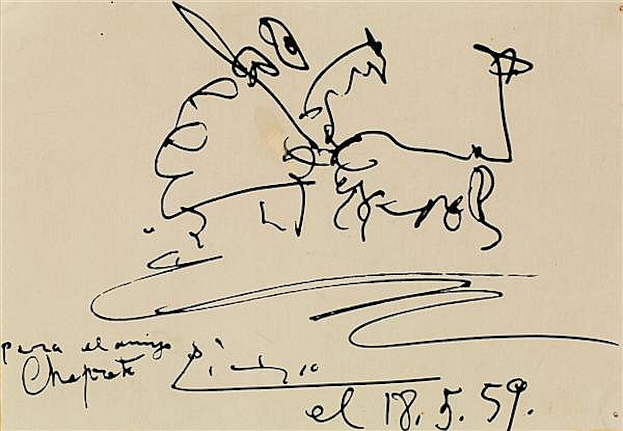 Bullfight scene by Pablo Picasso