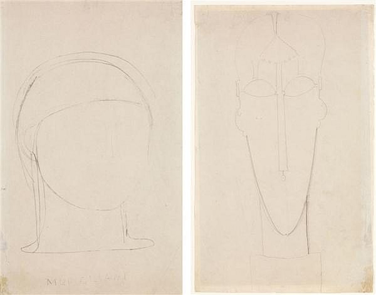 Woman"s head by Amedeo Modigliani