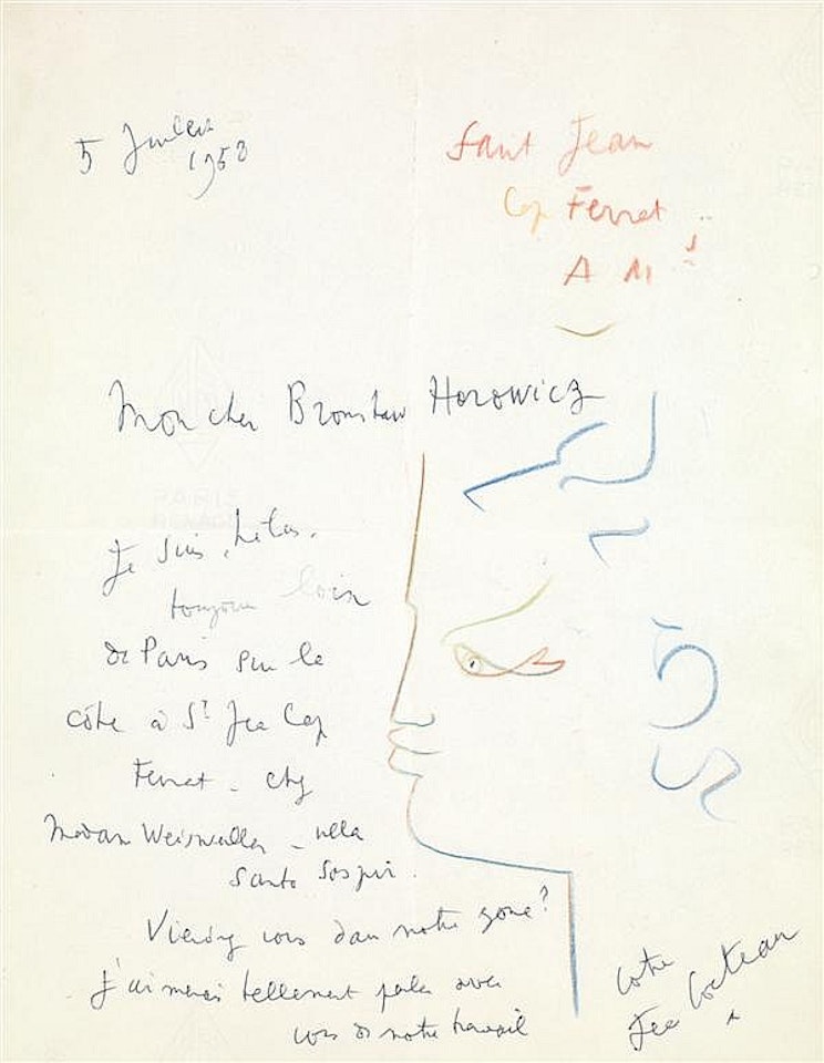 Portrait of a man by Jean Cocteau