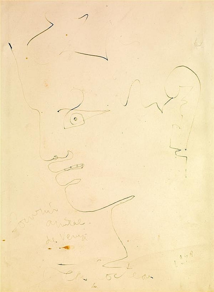 Profile of a man by Jean Cocteau