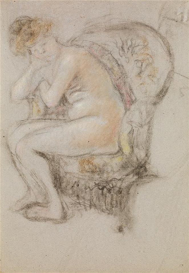 Nu blond dans un fauteuil crapaud by Édouard Vuillard