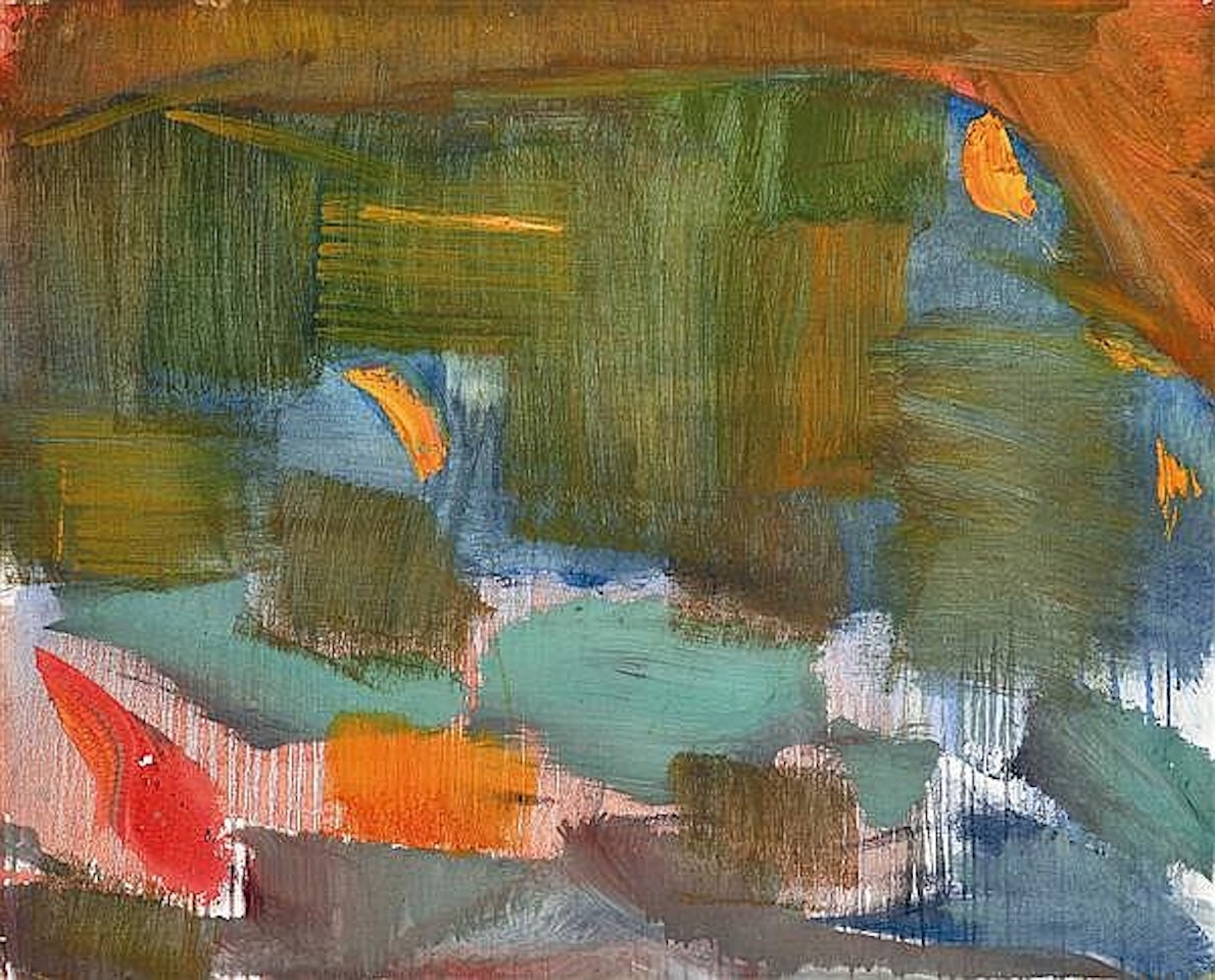 Paysage orange et vert; Paysage orange et vert by Olivier Debre