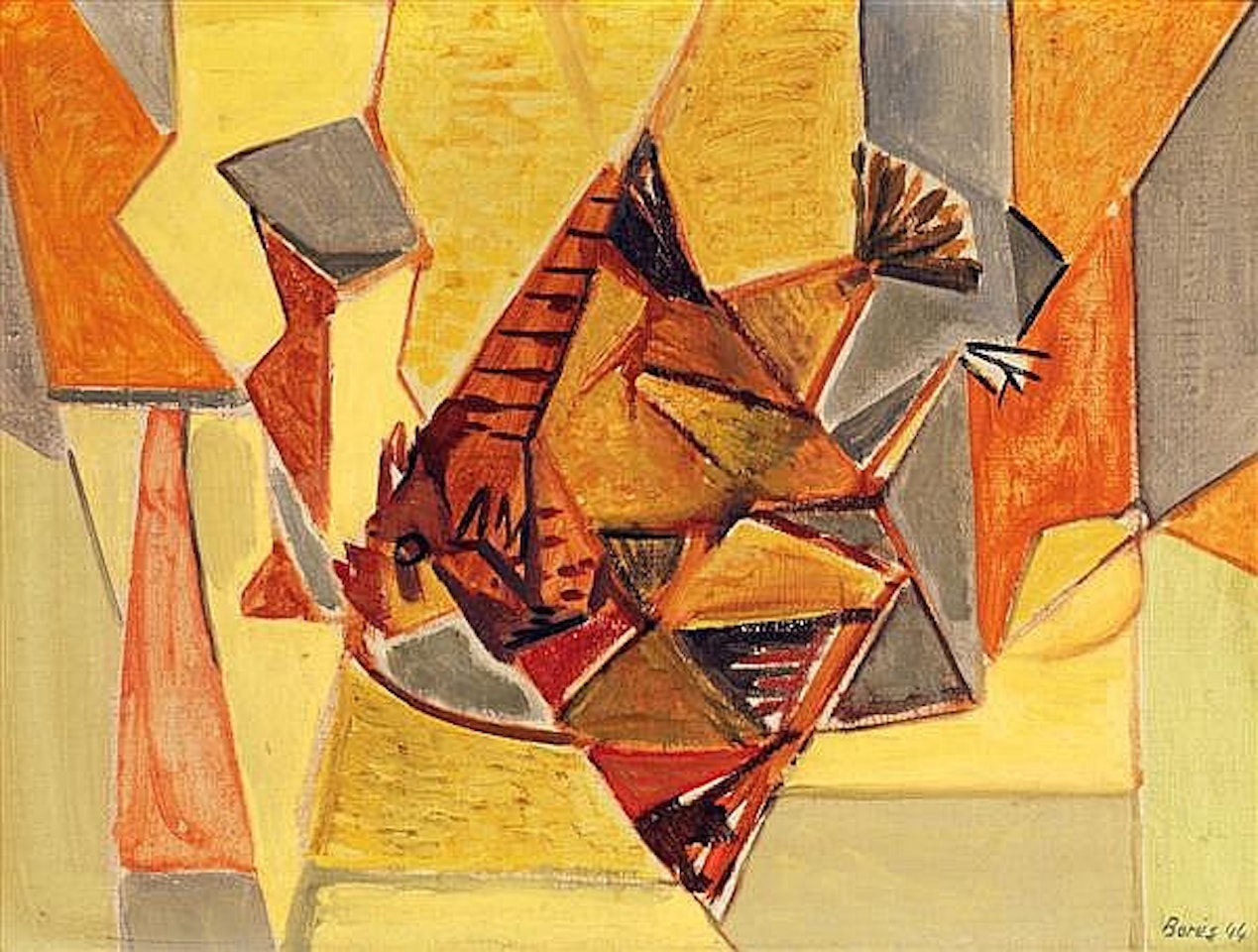 Still life with chicken by Francisco Bores