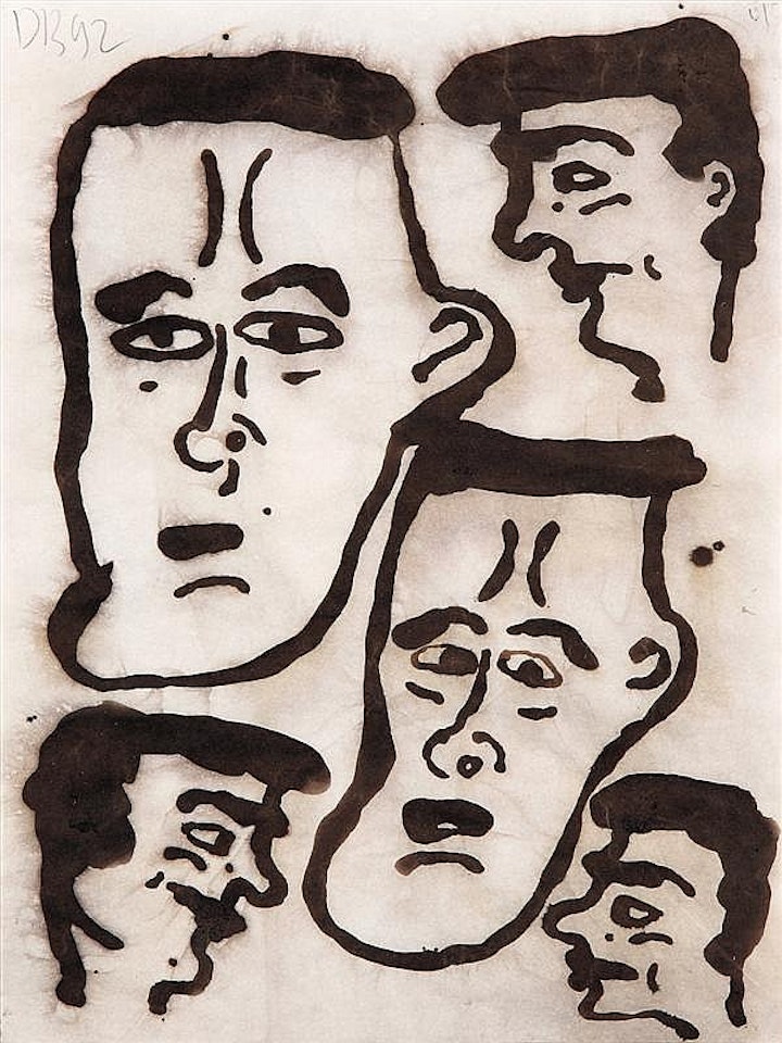 Sans titre #4 (Heads); Sans titre #4 (Heads) by Donald Baechler