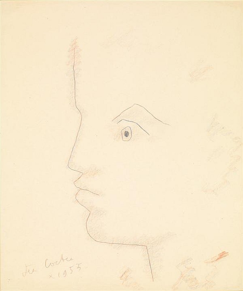 Face in profile by Jean Cocteau