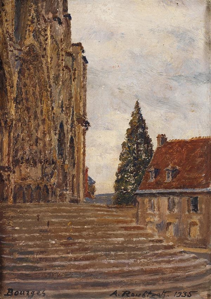 BOURGES CATHEDRAL (WEST FACADE) BOURGES CATHEDRAL (WEST FRONT) by Alexandre Roubtzoff