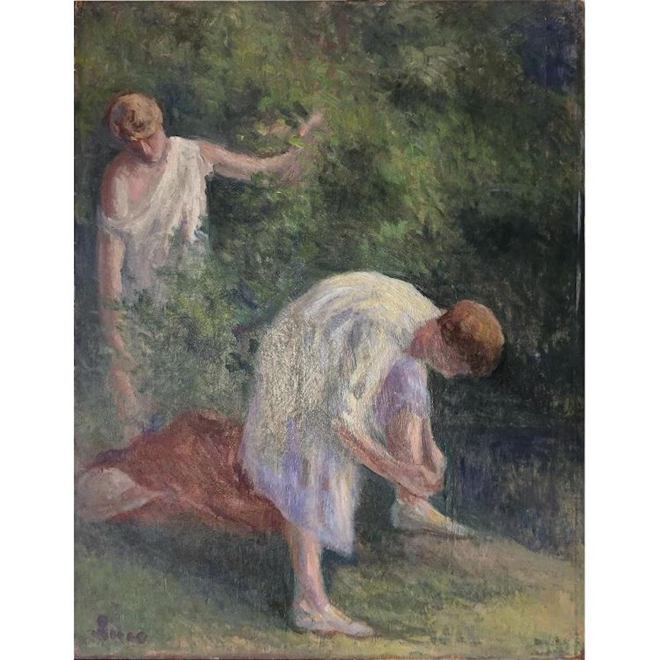 ROLLEBOISE, TWO WOMEN AFTER THE BATH by Maximilien Luce