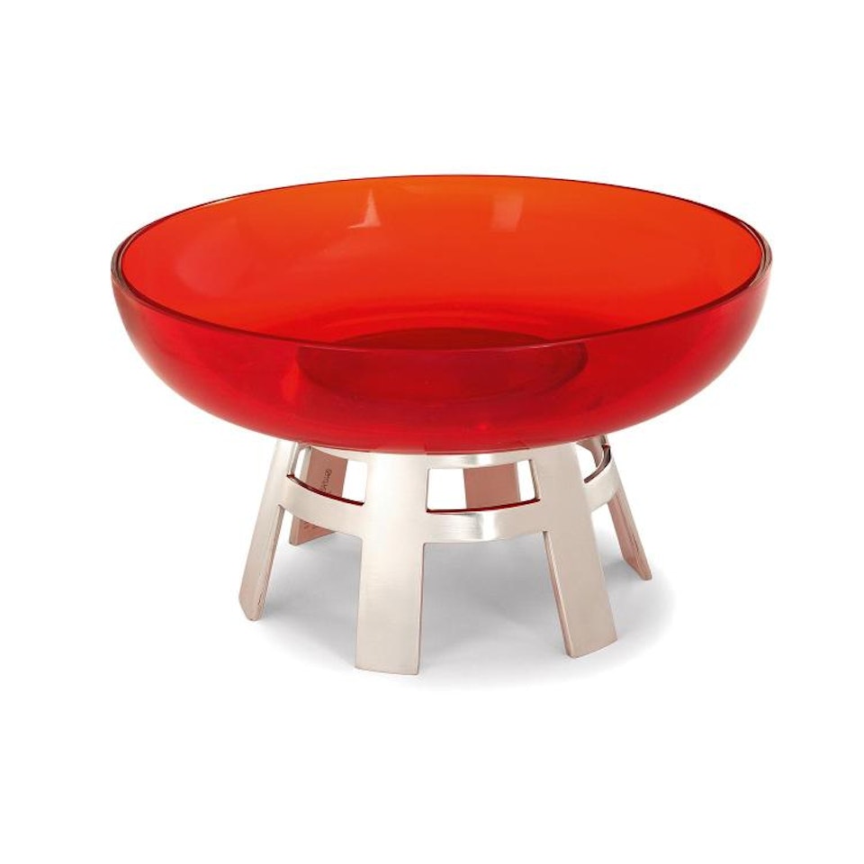TAVOLA ROTONDA ROSSA by Ettore Sottsass