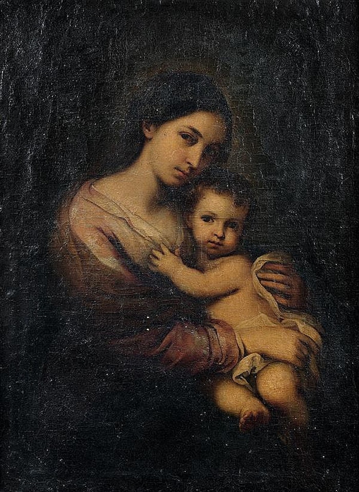 VIRGIN AND CHILD by Spanish School
