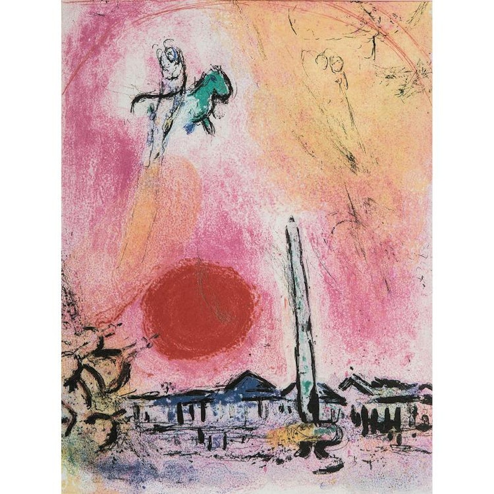 PLACE DE LA CONCORDE, plate from Regards sur Paris by Marc Chagall