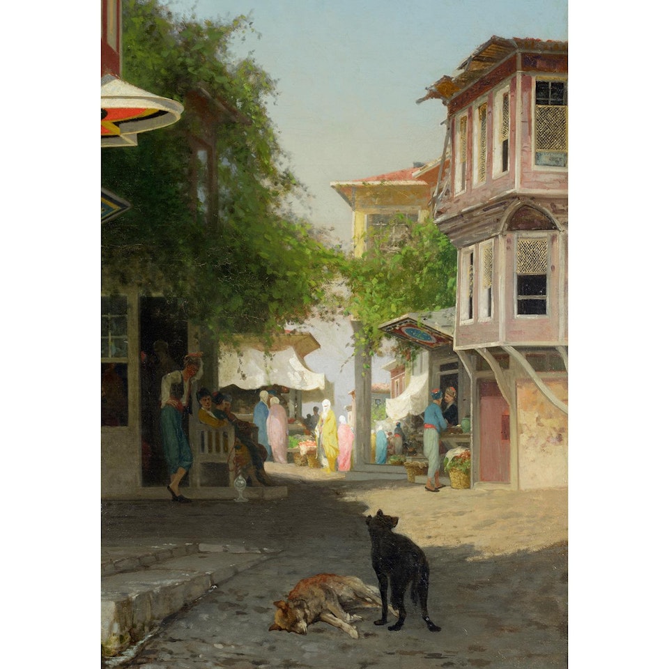 WOMEN AT THE FOUNTAIN IN CONSTANTINOPLE WOMEN BY THE FOUNTAIN IN CONSTANTINOPLE by Germain-Fabius Brest