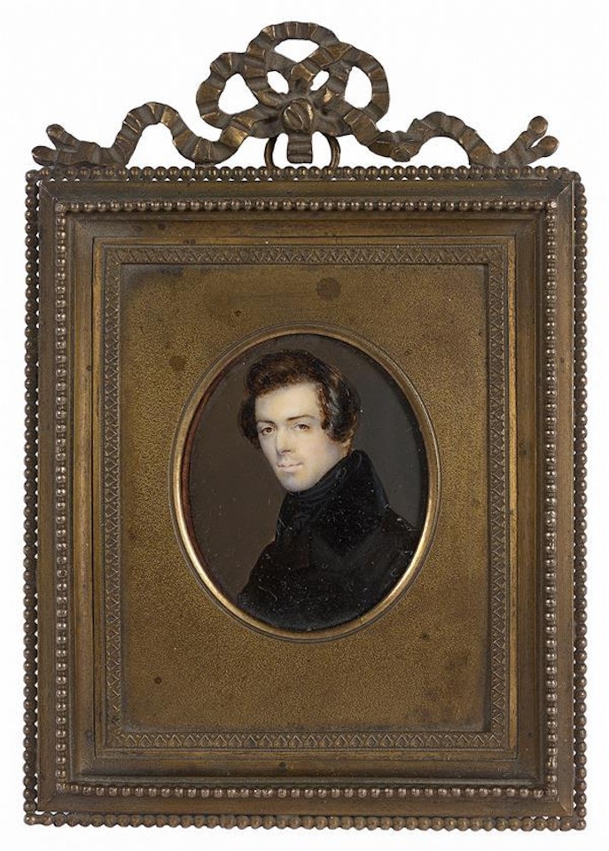 PORTRAIT OF MAN IN DARK REDINGOTE; PORTRAIT OF A MAN IN A DARK COAT by French School