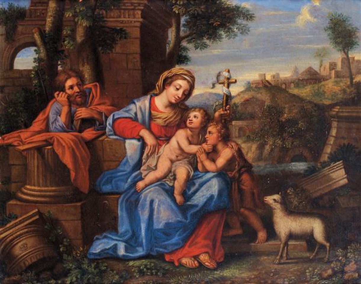 La Sainte Famille avec saint Jean-Baptiste by Italian School